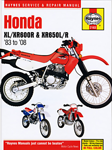 Reparaturanleitung Honda XL600R and XR600R (1983 - 2008)  (VERSANDKOSTENFREI)