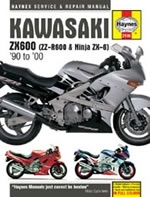 Reparaturanleitung Kawasaki ZX600 ( Ninja ZX-6, ZZ-R600 ) Fours (90 - 06)  (VERSANDKOSTENFREI)
