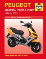 Reparaturanleitung Peugeot Speedfight Trekker and Vivacity Scooters  1996 bis 2008 (VERSANDKOSTENFREI)