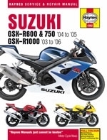 Reparaturanleitung  Suzuki GSX-R600/750 (04-05) & GSX-R1000 (03-06)  (VERSANDKOSTENFREI)