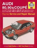 Reparaturanleitung Audi 80, 90 & Coupe Petrol (Oct 86 - 90) D to H (VERSANDKOSTENFREI)