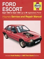 Reparaturanleitung Ford Escort Petrol (Sept 80 - Sept 90) up to H (VERSANDKOSTENFREI)