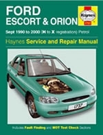 Reparaturanleitung Ford Escort & Orion Petrol (Sept 90 - 00) H to X (VERSANDKOSTENFREI)