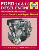 Reparaturanleitung Ford 1.6 & 1.8 litre Diesel Engine (84 - 96) A to N (VERSANDKOSTENFREI)