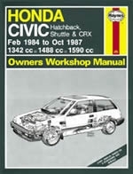 Reparaturanleitung Honda Civic (Feb 84 - Oct 87) A to E (VERSANDKOSTENFREI)