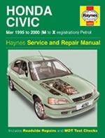 Reparaturanleitung Honda Civic Petrol (Mar 95 - 00) M to X (VERSANDKOSTENFREI)