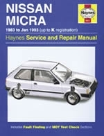 Reparaturanleitung Nissan Micra (83 - Jan 93) up to K (VERSANDKOSTENFREI)