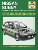 Reparaturanleitung Nissan Sunny Petrol (Oct 86 - Mar 91) D to H (VERSANDKOSTENFREI)