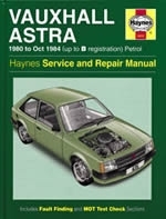 Reparaturanleitung Vauxhall / Opel Astra Petrol (80 - Oct 84) up to B (VERSANDKOSTENFREI)