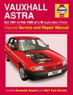 Reparaturanleitung Vauxhall / Opel Astra Petrol (Oct 91 - Feb 98) J to R(VERSANDKOSTENFREI)