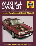 Reparaturanleitung Vauxhall / Opel Cavalier Petrol (Oct 88 - 95) F to N (VERSANDKOSTENFREI)
