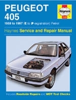 Reparaturanleitung Peugeot 405 Petrol (88 - 97) E to P (VERSANDKOSTENFREI)