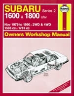 Reparaturanleitung Subaru 1600 & 1800 (Nov 79 - 90) up to H (VERSANDKOSTENFREI)