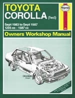 Reparaturanleitung Toyota Corolla (Sept 83 - Sept 87) A to E (VERSANDKOSTENFREI)