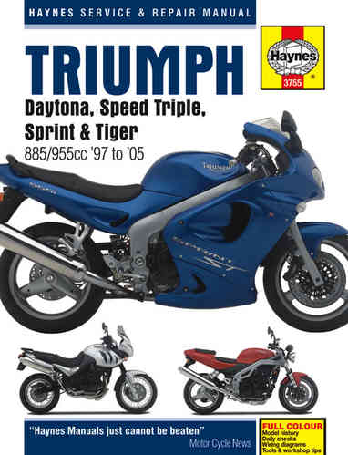 Mängelexemplar Reparaturanleitung Triumph Daytona Speed Triple Sprint Tiger (97 - 05)